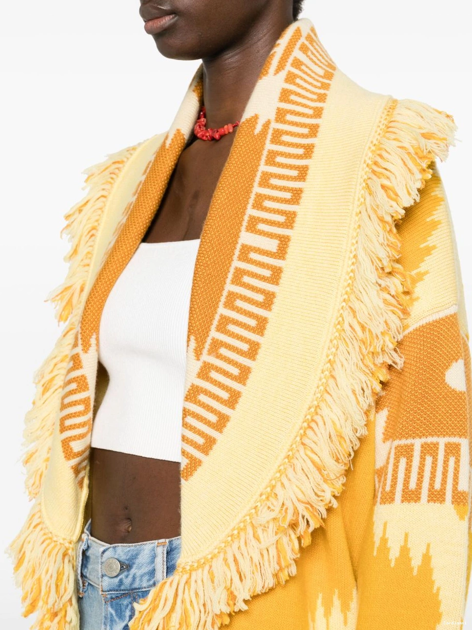 Cheap cardi-coat Women Alanui Icon-jacquard virgin wool 0701